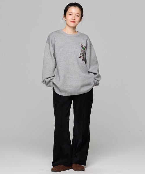 KRIFF MAYER Lady's Collection（クリフメイヤーレディースコレクション）の「ベロア風柔らかパンツ（その他パンツ・レディース・ボルドー/ブラック・LARGE/MEDIUM）」の10枚目の写真