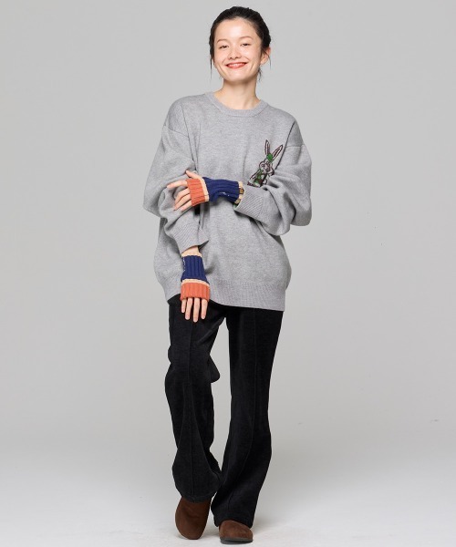 KRIFF MAYER Lady's Collection（クリフメイヤーレディースコレクション）の「ベロア風柔らかパンツ（その他パンツ・レディース・ボルドー/ブラック・LARGE/MEDIUM）」の12枚目の写真