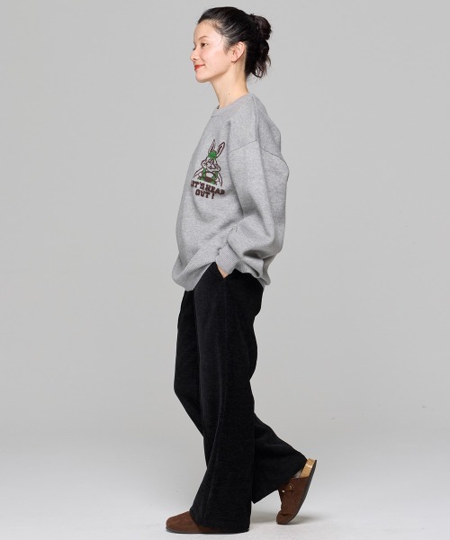 KRIFF MAYER Lady's Collection（クリフメイヤーレディースコレクション）の「ベロア風柔らかパンツ（その他パンツ・レディース・ボルドー/ブラック・LARGE/MEDIUM）」の13枚目の写真