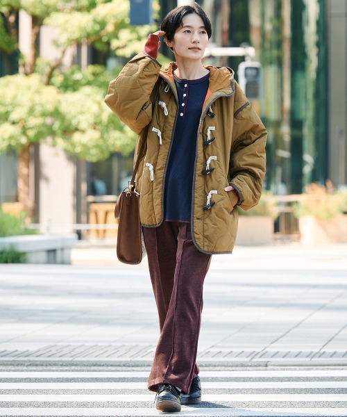KRIFF MAYER Lady's Collection（クリフメイヤーレディースコレクション）の「ベロア風柔らかパンツ（その他パンツ・レディース・ボルドー/ブラック・LARGE/MEDIUM）」の16枚目の写真