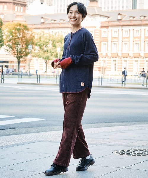 KRIFF MAYER Lady's Collection（クリフメイヤーレディースコレクション）の「ベロア風柔らかパンツ（その他パンツ・レディース・ボルドー/ブラック・LARGE/MEDIUM）」の18枚目の写真
