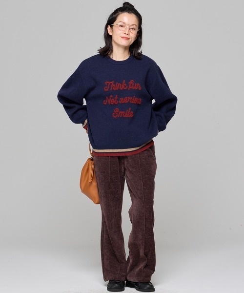 KRIFF MAYER Lady's Collection（クリフメイヤーレディースコレクション）の「ベロア風柔らかパンツ（その他パンツ・レディース・ボルドー/ブラック・LARGE/MEDIUM）」の19枚目の写真