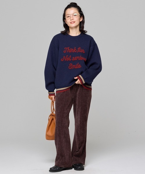 KRIFF MAYER Lady's Collection（クリフメイヤーレディースコレクション）の「ベロア風柔らかパンツ（その他パンツ・レディース・ボルドー/ブラック・LARGE/MEDIUM）」の20枚目の写真