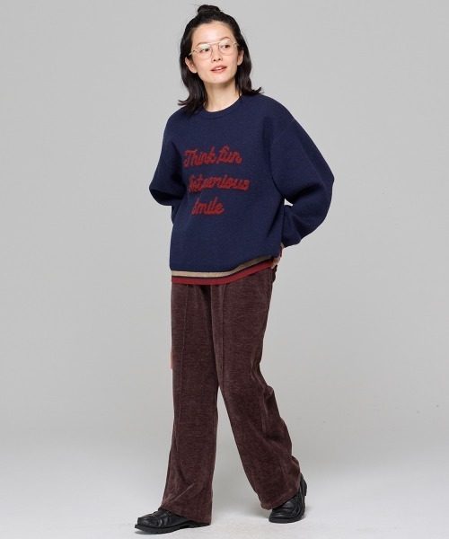 KRIFF MAYER Lady's Collection（クリフメイヤーレディースコレクション）の「ベロア風柔らかパンツ（その他パンツ・レディース・ボルドー/ブラック・LARGE/MEDIUM）」の21枚目の写真
