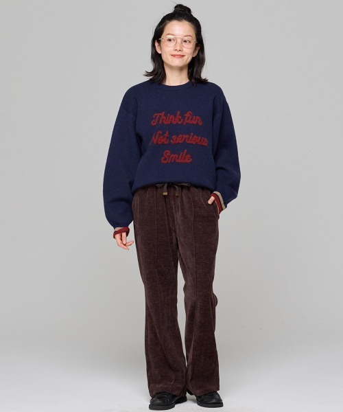 KRIFF MAYER Lady's Collection（クリフメイヤーレディースコレクション）の「ベロア風柔らかパンツ（その他パンツ・レディース・ボルドー/ブラック・LARGE/MEDIUM）」の22枚目の写真