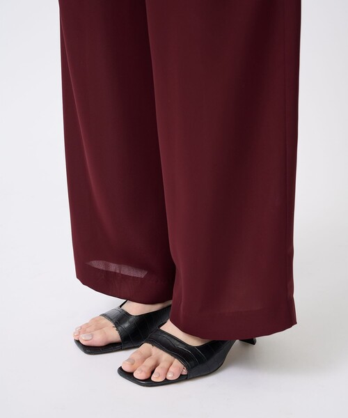 THE PERMANENT EYE(ザパーマネントアイ)の「【THE PERMANENT EYE/ザパーマネントアイ】トリアセテートサテンストレートパンツ(その他パンツ・レディース・ネイビー/バーガンディー・1/2)」の5枚目の写真