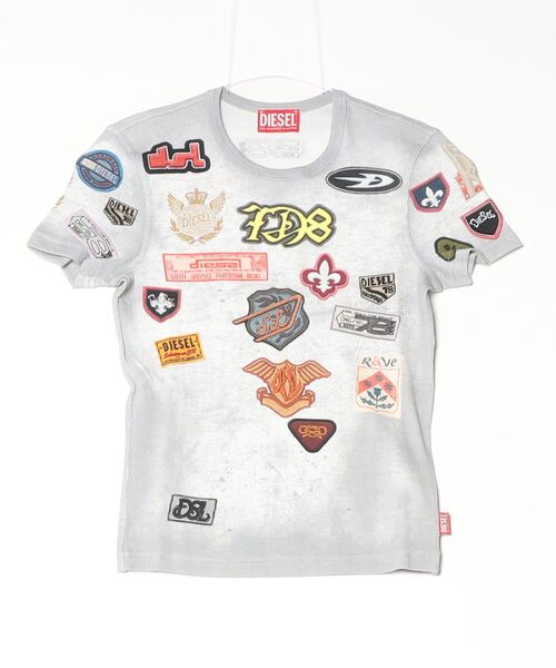 DIESEL(ディーゼル)の「ウィメンズ 半袖トップ T-ELE-LONG-AA2(Tシャツ/カットソー・レディース・ホワイト系その他・SMALL/MEDIUM/X-SMALL/X-LARGE/LARGE)」の2枚目の写真