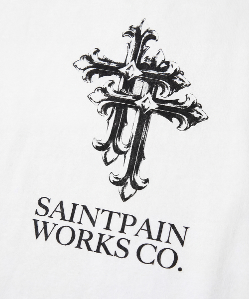 SAINTPAIN(セイントペイン)の「SP ダブルクロスヘビーウェイトロングスリーブホワイト(Tシャツ/カットソー・レディース・その他・MEDIUM/LARGE)」の3枚目の写真