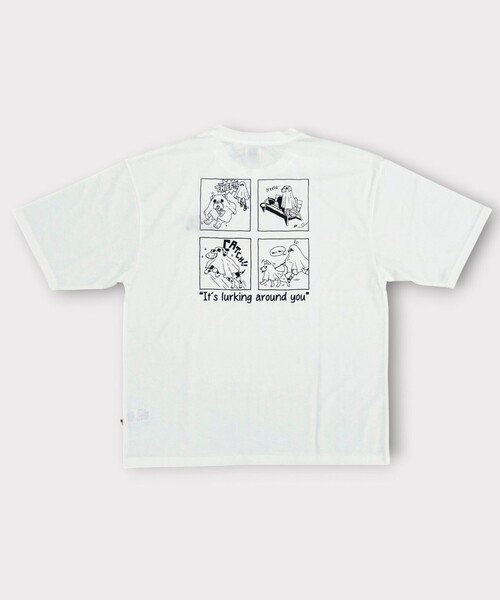 FREDY MAC(フレディーマック)の「【FREDYMAC/フレディマック】度詰め天竺アニマル刺繍TEE(Tシャツ/カットソー・メンズ・アイボリー/ブラック/ホワイト・L/M)」の2枚目の写真