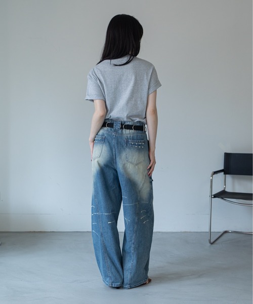 VACANCY(ヴァカンシー)の「配色メッセージBIG Tシャツ(Tシャツ/カットソー・レディース・ブラック/ホワイト/グレー・FREE)」の13枚目の写真
