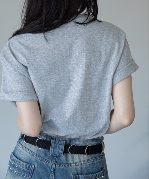VACANCY(ヴァカンシー)の「配色メッセージBIG Tシャツ(Tシャツ/カットソー・レディース・ブラック/ホワイト/グレー・FREE)」の14枚目の写真