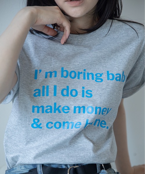VACANCY(ヴァカンシー)の「配色メッセージBIG Tシャツ(Tシャツ/カットソー・レディース・ブラック/ホワイト/グレー・FREE)」の20枚目の写真