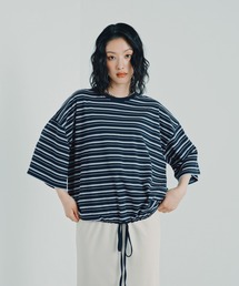 LEPSIM | ドロストボーダー6分袖プルオーバー 840077(Tシャツ/カットソー)