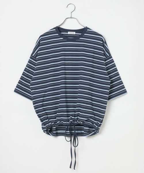 LEPSIM(レプシィム)の「ドロストボーダー6分袖プルオーバー 840077(Tシャツ/カットソー・レディース・オフホワイト/ブラウン/ネイビー・FREE)」の11枚目の写真