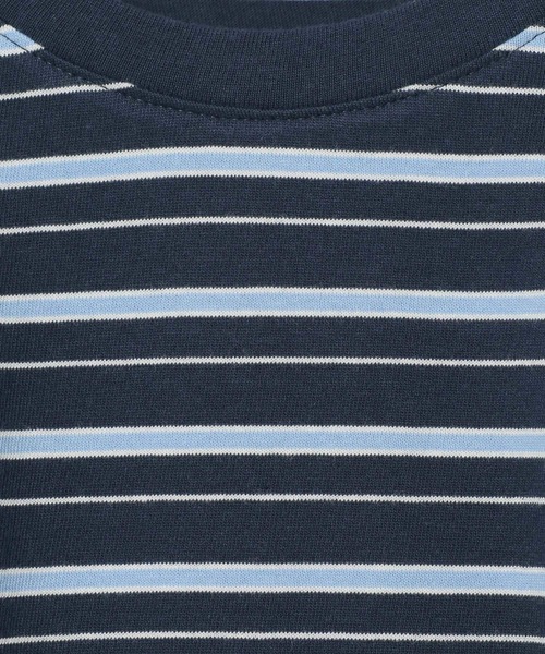 LEPSIM(レプシィム)の「ドロストボーダー6分袖プルオーバー 840077(Tシャツ/カットソー・レディース・オフホワイト/ブラウン/ネイビー・FREE)」の14枚目の写真