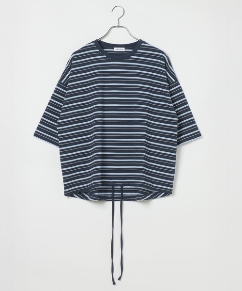 LEPSIM(レプシィム)の「ドロストボーダー6分袖プルオーバー 840077(Tシャツ/カットソー・レディース・オフホワイト/ブラウン/ネイビー・FREE)」の20枚目の写真