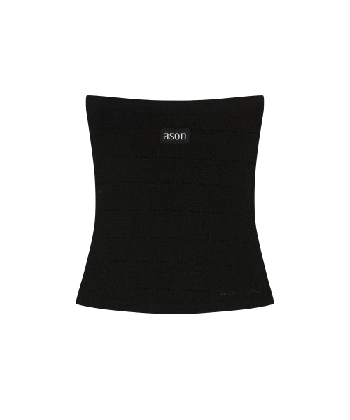 ASON（アズオン）の「WAVY LACE TOP / BLACK（その他トップス・レディース・その他・FREE）」の3枚目の写真