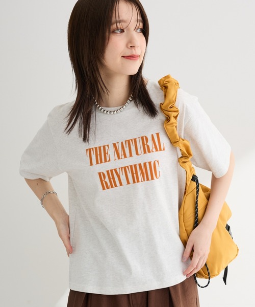 Green Parks(グリーンパークス)の「フロッキーロゴTシャツ(Tシャツ/カットソー・レディース・オフホワイト/ブラウン/ホワイト系その他・FREE)」の3枚目の写真