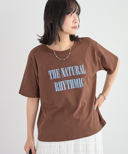 Green Parks(グリーンパークス)の「フロッキーロゴTシャツ(Tシャツ/カットソー・レディース・オフホワイト/ブラウン/ホワイト系その他・FREE)」の1枚目の写真