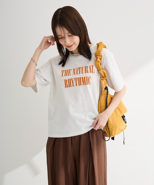 Green Parks(グリーンパークス)の「フロッキーロゴTシャツ(Tシャツ/カットソー・レディース・オフホワイト/ブラウン/ホワイト系その他・FREE)」の7枚目の写真