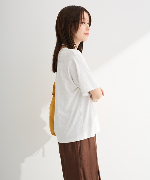 Green Parks(グリーンパークス)の「フロッキーロゴTシャツ(Tシャツ/カットソー・レディース・オフホワイト/ブラウン/ホワイト系その他・FREE)」の8枚目の写真