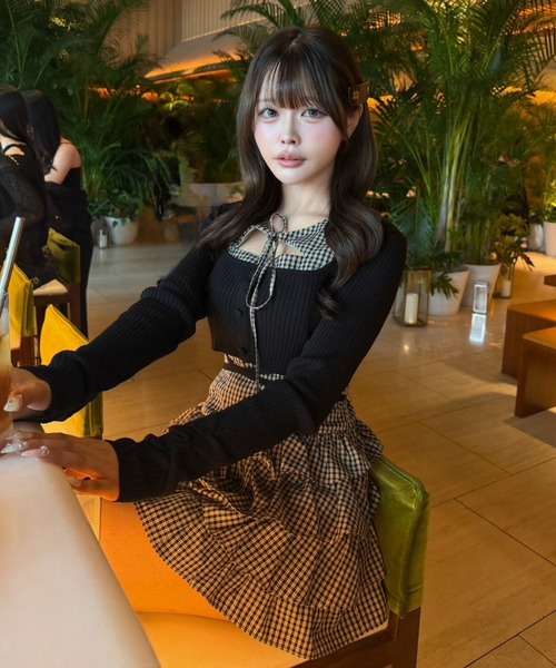 one after another NICE CLAUP(ワンアフターアナザーナイスクラップ)の「アンサンブルティアードミニワンピース(ワンピース・レディース・グレー系その他/ブラック系その他/ベージュ系その他・FREE)」の7枚目の写真