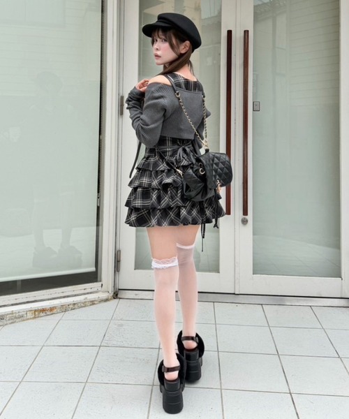 one after another NICE CLAUP(ワンアフターアナザーナイスクラップ)の「アンサンブルティアードミニワンピース(ワンピース・レディース・グレー系その他/ブラック系その他/ベージュ系その他・FREE)」の11枚目の写真