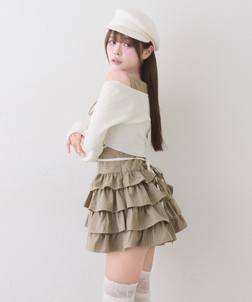 one after another NICE CLAUP(ワンアフターアナザーナイスクラップ)の「アンサンブルティアードミニワンピース(ワンピース・レディース・グレー系その他/ブラック系その他/ベージュ系その他・FREE)」の19枚目の写真