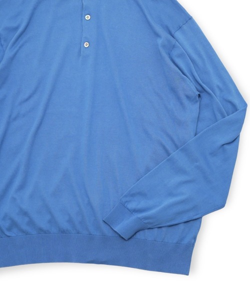 ATON（エイトン）の「【ATON】 SMOOTH SUVIN（Tシャツ/カットソー・メンズ・ブルー/ブラック・4）」の6枚目の写真