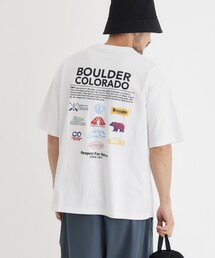 CAMP7 バックロゴプリントTシャツ