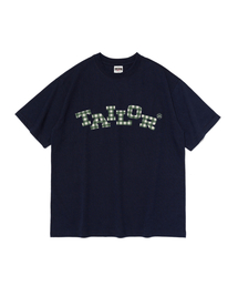 テイラーチェックアークロゴ半袖Tシャツ(ネイビー)
