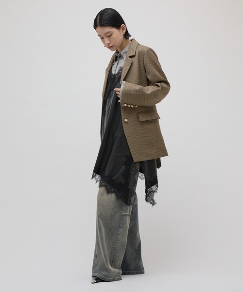 Lui's(ルイス)の「レースアシメフェイクレザーキャミソール(キャミソール・レディース・ブラウン/ブラック・FREE)」の16枚目の写真