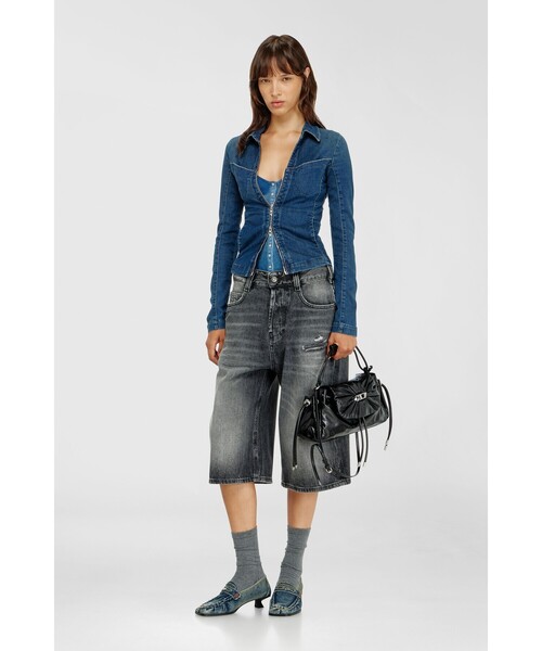 DIESEL（ディーゼル）の「ウィメンズ トップハンドルバッグ SCRUNCH-D TOP HANDLE（ハンドバッグ・レディース・ブラック・UNI）」の2枚目の写真