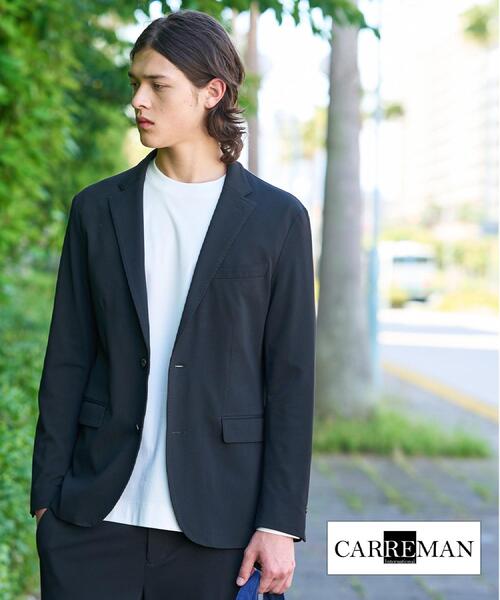 DRESSTERIOR(ドレステリア)の「【マルチ2WAYストレッチ/セットアップ可/MonoMax10月号掲載】CARREMAN ライトジャージージャケット(テーラードジャケット・メンズ・ブラック・91/92/94/90)」の1枚目の写真