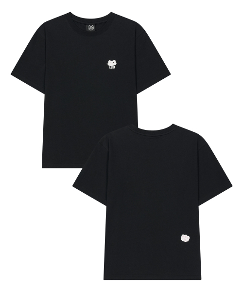 LMR(エルエムアール)の「シャニョン 足跡Tシャツ BLACK(Tシャツ/カットソー・レディース・ブラック・LARGE/SMALL/MEDIUM)」の1枚目の写真