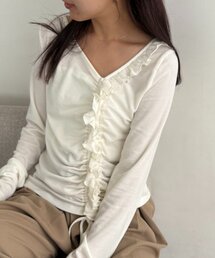 トップス CAPRICIEUX LE'MAGE CAPRICIEUX LE'MAGE｜カプリシュレマージュのトップス（ホワイト/白色