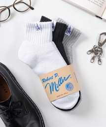 MILLER（ミラー）の「【92】【Miller/ミラー】ワンポイント ピスネーム 無地 3足セット クォーター ソックス（ソックス/靴下）」