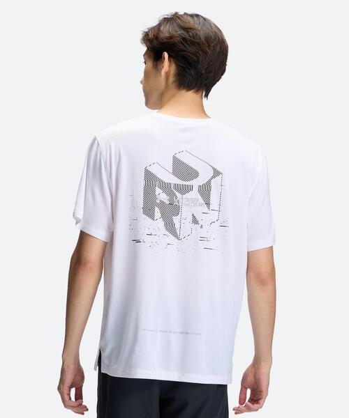 UNDER ARMOUR(アンダーアーマー)の「UAベロシティ フラッシュ キューブ ショートスリーブ Tシャツ(ランニング/メンズ)(Tシャツ/カットソー・メンズ・ホワイト・XL/L/M/S)」の1枚目の写真
