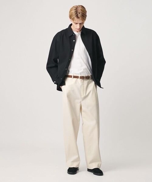 BEAUTY&YOUTH UNITED ARROWS(ビューティーアンドユースユナイテッドアローズ)の「ハイツイスト コットン カーブ パンツ NO.8(その他パンツ・メンズ・オフホワイト/ブラック・S/XL/M/L)」の5枚目の写真