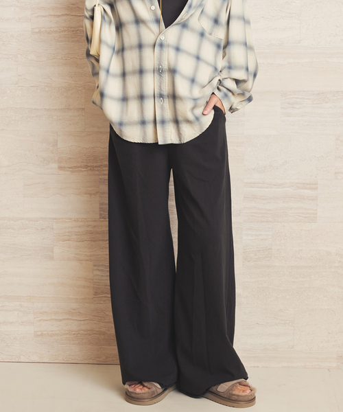 plage(プラージュ)の「twist jersey パンツ(その他パンツ・レディース・チャコールグレー/ベージュ・36/38)」の1枚目の写真
