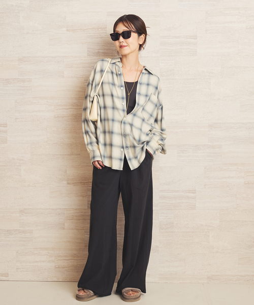 plage(プラージュ)の「twist jersey パンツ(その他パンツ・レディース・チャコールグレー/ベージュ・36/38)」の5枚目の写真