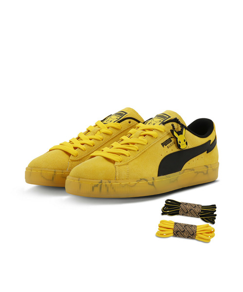 PUMA(プーマ)の「PUMA プーマ ユニセックス PUMA x POKEMON ピカチュウ スウェード スニーカー(スニーカー・メンズ・イエロー系その他・22.5cm/23.5cm/24.5cm/25.5cm/26.5cm/27.5cm/28.5cm/23.0cm/24.0cm/25.0cm/26.0cm/27.0cm/28.0cm/29.0cm)」の2枚目の写真