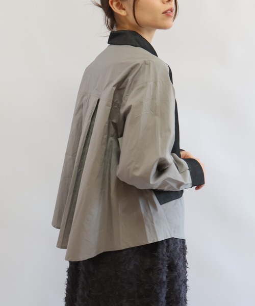 etre relie(エトレリー)の「Gジャンドッキングブラウス(シャツ/ブラウス・レディース・インディゴブルー/ブラック・MEDIUM)」の17枚目の写真