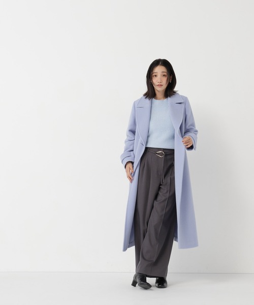 NATURAL BEAUTY BASIC(ナチュラルビューティーベーシック)の「ビッグカラーダブルチェスターコート(チェスターコート・レディース・グレイッシュベージュ/ブルー/チャコールグレー/ダークブラウン・X-SMALL/MEDIUM/SMALL)」の19枚目の写真