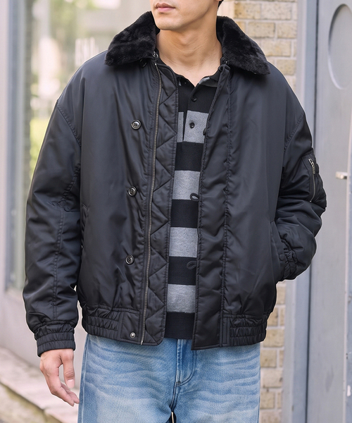 HECT】N-2B Faux Fur Collar Balloon Jacket / N-2B フェイクファー