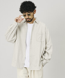 HINSON/ヒンソン 別注 フランネル レギュラーカラー ロングスリーブシャツ