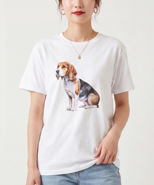 INNOCENT（イノセント）の「【T24】DOG PRINT TEE SS-2000HTD（Tシャツ/カットソー・レディース・その他6/その他4/その他5/その他2/その他3/その他1・LARGE/SMALL/MEDIUM/X-LARGE）」の3枚目の写真