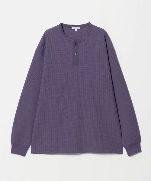 A DAY IN THE LIFE UNITED ARROWS(アデイインザライフユナイテッドアローズ)の「クリアワッフル ワイド ヘンリーネックカットソー<A DAY IN THE LIFE>(Tシャツ/カットソー・メンズ・オリーブ/パープル/ブラック・L/M)」の3枚目の写真