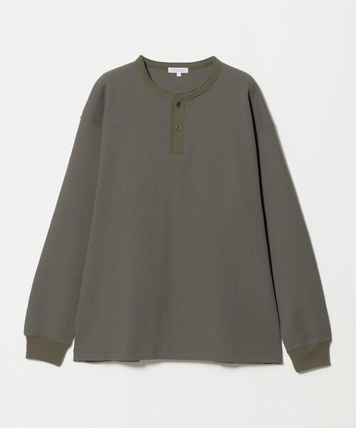 A DAY IN THE LIFE UNITED ARROWS(アデイインザライフユナイテッドアローズ)の「クリアワッフル ワイド ヘンリーネックカットソー<A DAY IN THE LIFE>(Tシャツ/カットソー・メンズ・オリーブ/パープル/ブラック・L/M)」の2枚目の写真