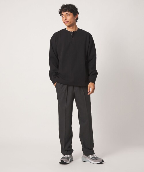 A DAY IN THE LIFE UNITED ARROWS(アデイインザライフユナイテッドアローズ)の「クリアワッフル ワイド ヘンリーネックカットソー<A DAY IN THE LIFE>(Tシャツ/カットソー・メンズ・オリーブ/パープル/ブラック・L/M)」の5枚目の写真